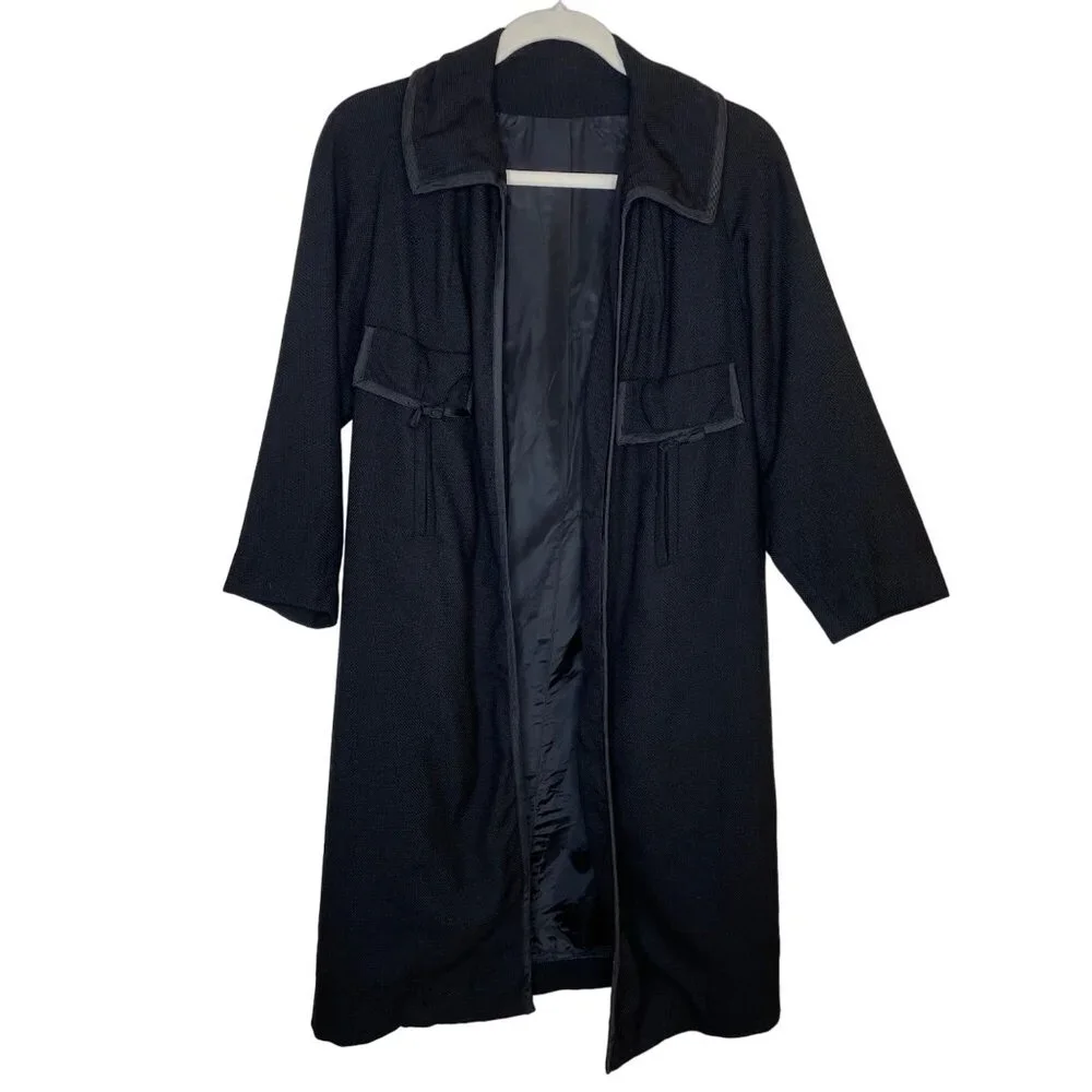 Vintage Forstmann Zelinka Matlick Textured Button Up Coat, S - Picture 1 of 10